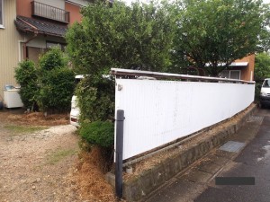 庭木と塀の撤去　海津市