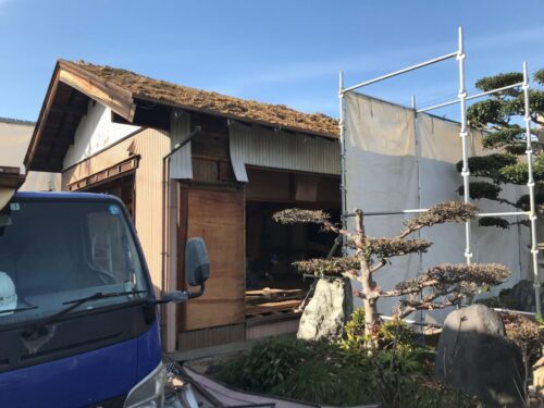 岐阜市にて木造家屋の全解体工事が始まりました‼